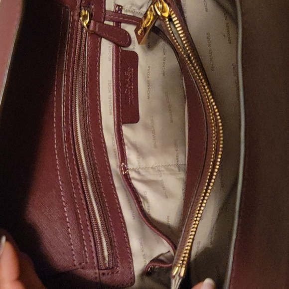 Michael Kors Burgandy Purse - Picture 6 of 8